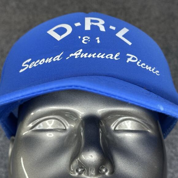 Vintage DRL RENTALS 2nd Annual Picnic (1982) Mesh Trucker Snapback Hat OSFA READ - Picture 3 of 9